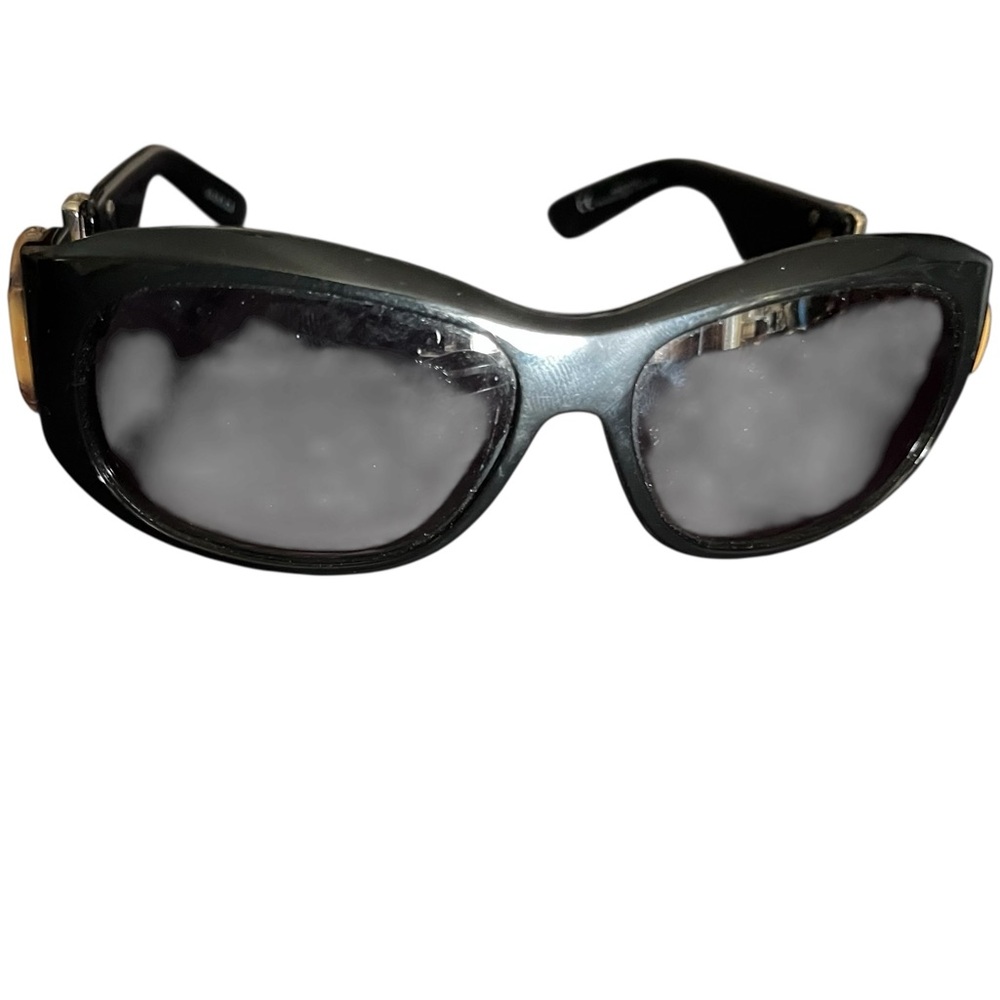 Gucci black bamboo sunglasses with dark lens plus extra lighter lens - Picture 4 of 16
